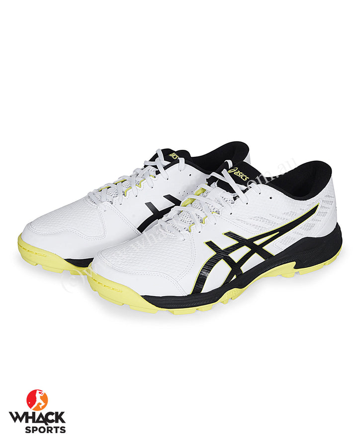 ASICS Gel Peake - Rubber Cricket Shoes - White/Glow Yellow