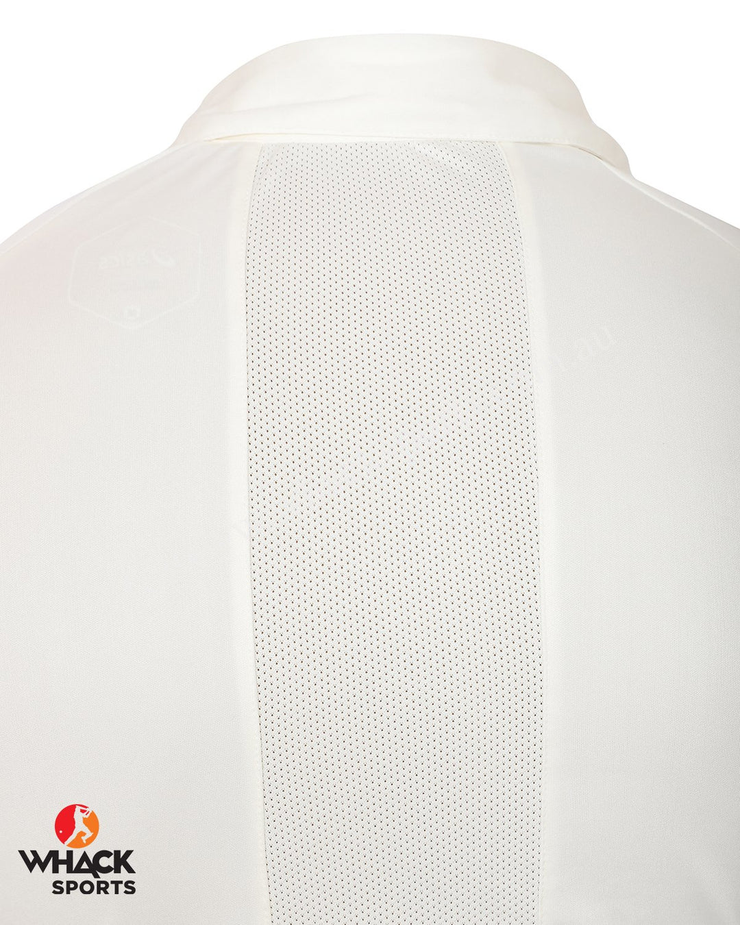 Asics Cricket Short Sleeve Shirt - Off White - Senior