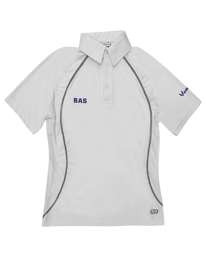 BAS Cricket Short Sleeve Shirt - Off White
