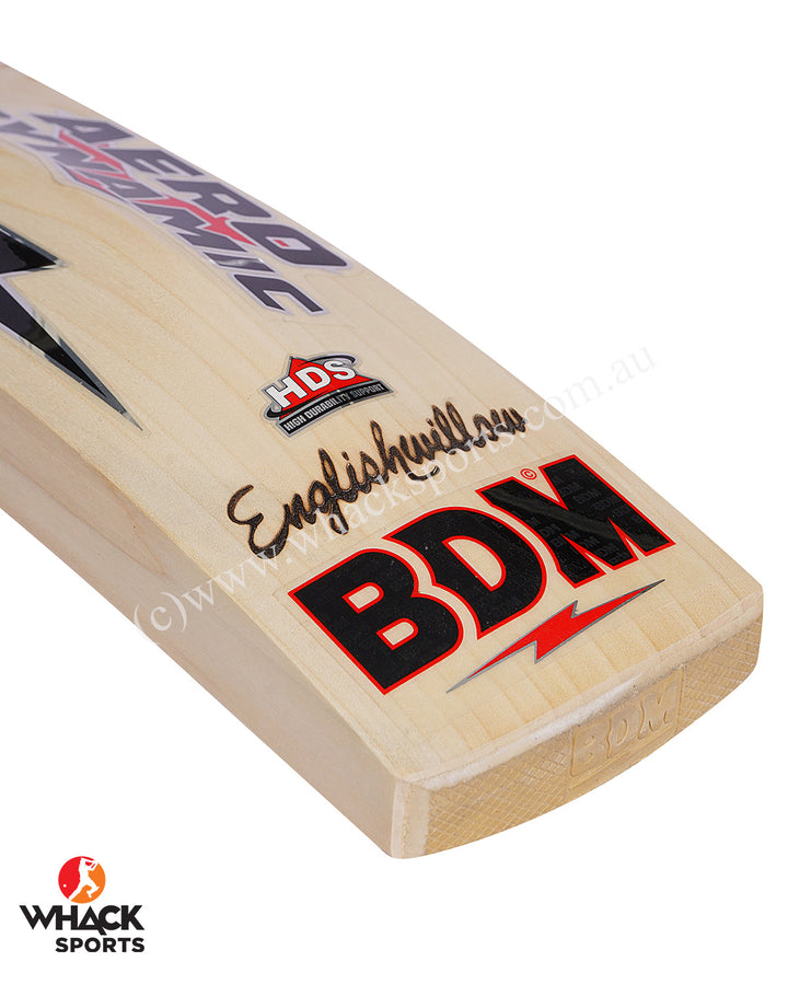 BDM Aero Dynamic Players Grade English Willow Cricket Bat - SH
