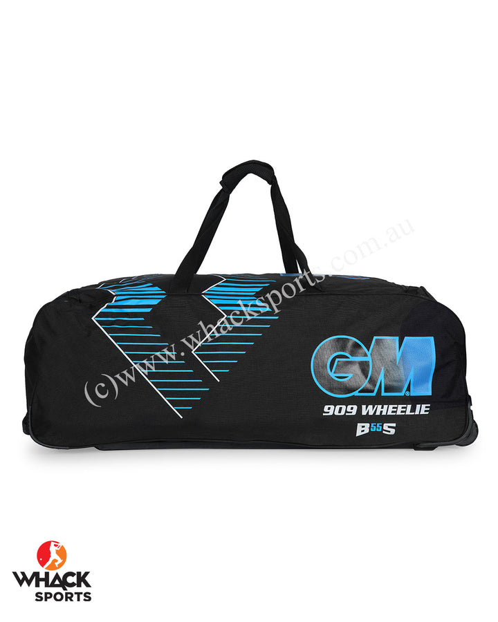 GM 909 Cricket Kit Bag - Wheelie - Black/Blue - Large