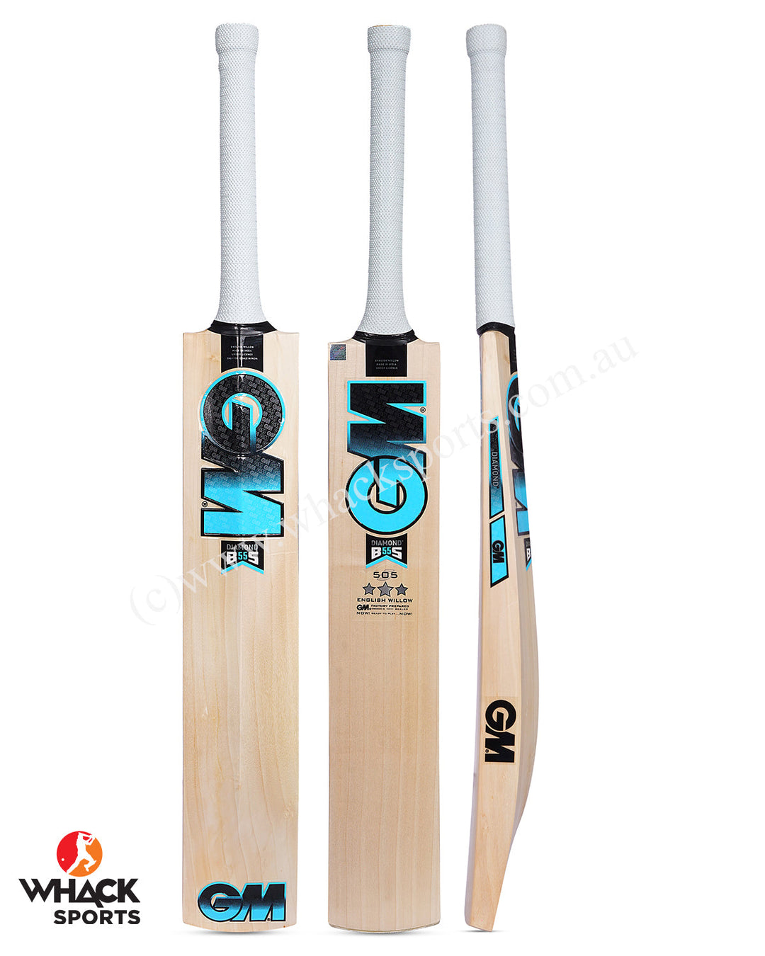GM Diamond 505 English Willow Cricket Bat - SH