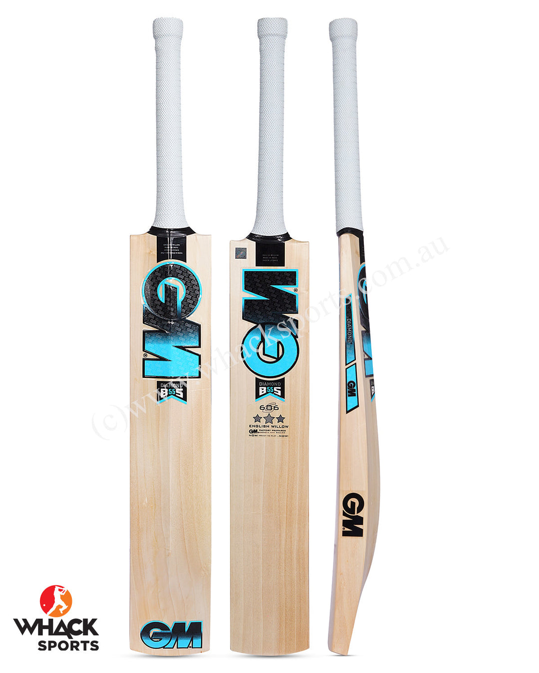 GM Diamond 606 English Willow Cricket Bat - Boys/Junior