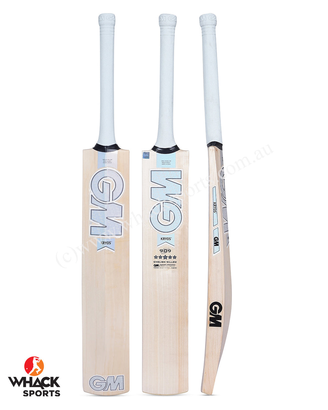 GM Kryos 909 English Willow Cricket Bat - Boys/Junior