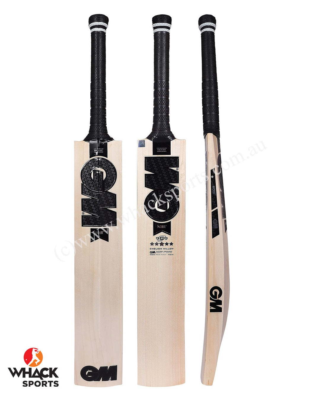 GM Noir 909 English Willow Cricket Bat - Boys/Junior
