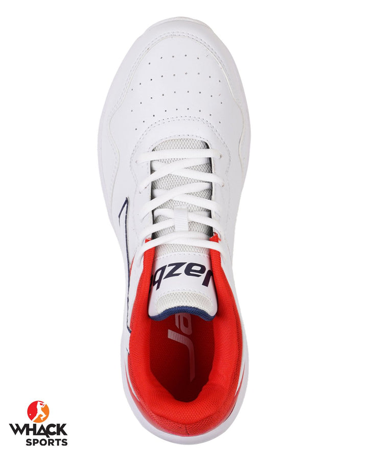 Jazba R1 - Rubber Cricket Shoes - White/Red