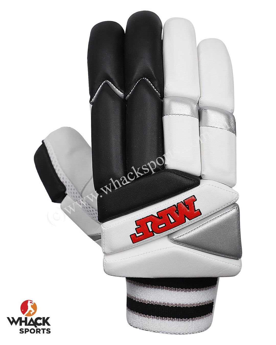 MRF Drive Cricket Batting Gloves - White/Black - Boys/Junior