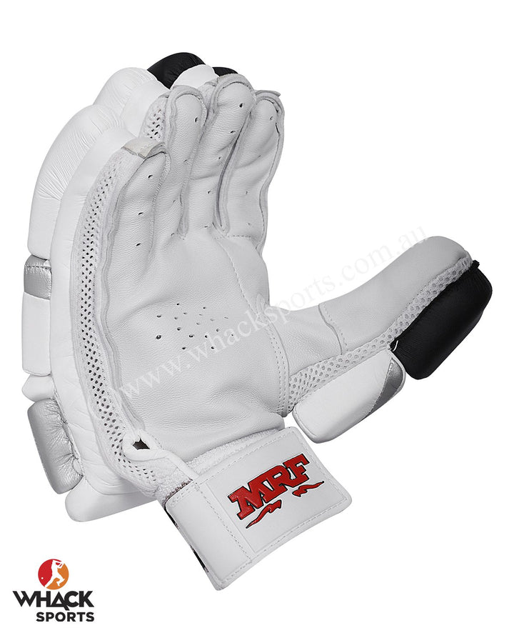 MRF Drive Cricket Batting Gloves - White/Black - Boys/Junior