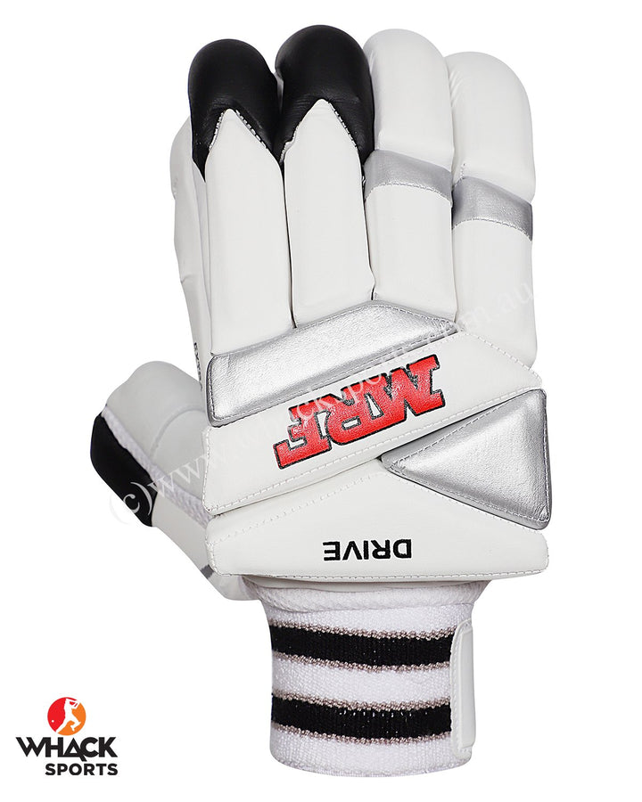 MRF Drive Cricket Batting Gloves - White/Black - Boys/Junior