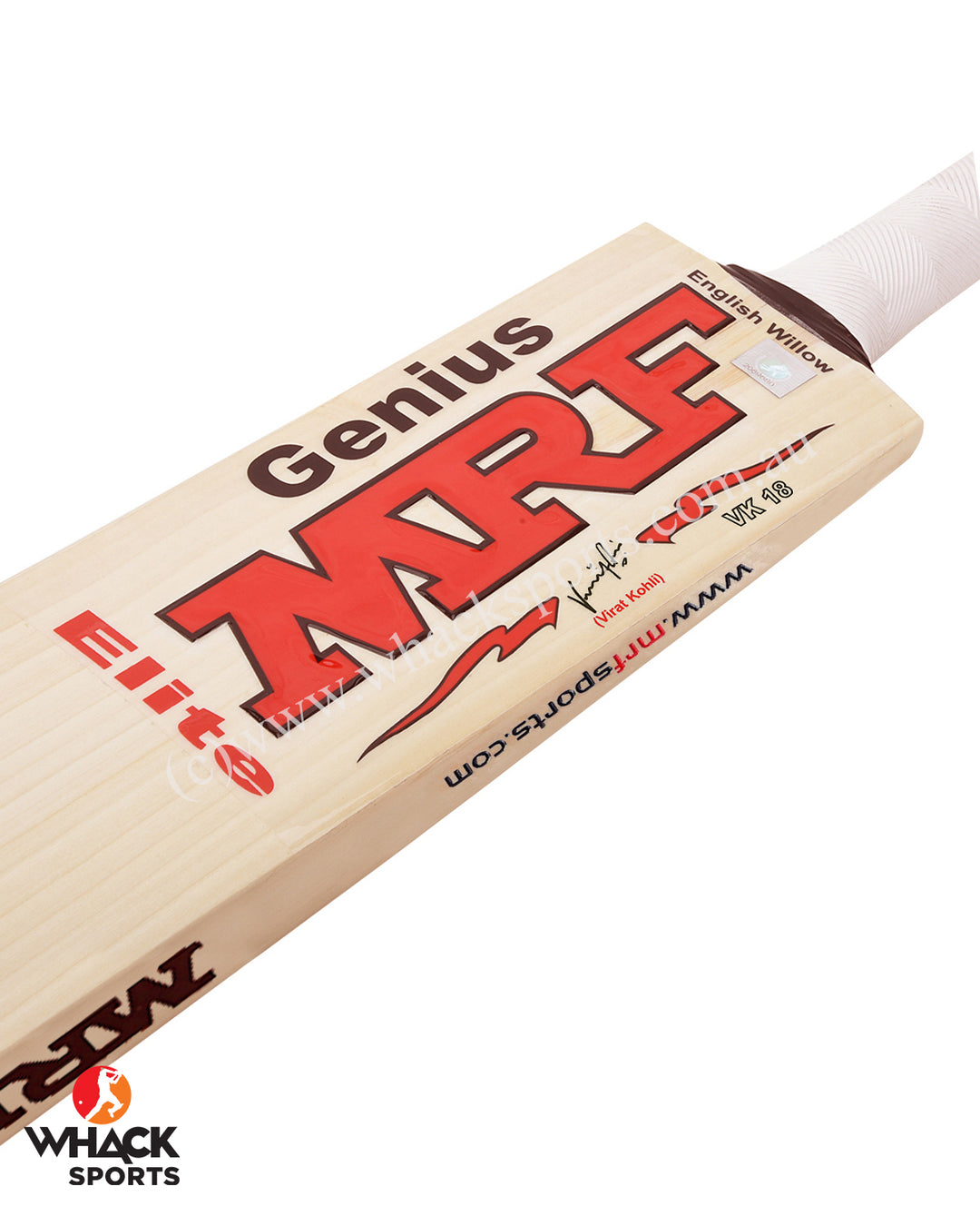 MRF Virat Kohli 18 Elite Player Grade English Willow Cricket Bat - Youth/Harrow