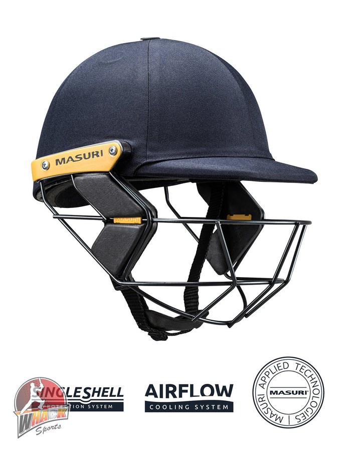 Masuri T Line Stainless Steel Cricket Batting Helmet - Navy - Youth