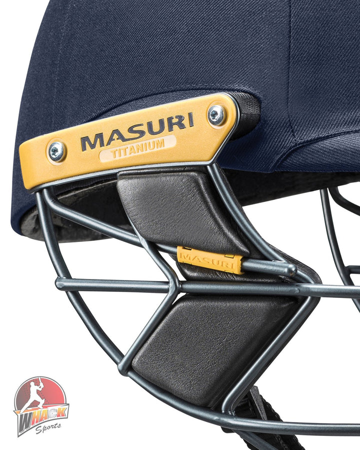 Masuri T Line Titanium Cricket Batting Helmet - Navy - Senior