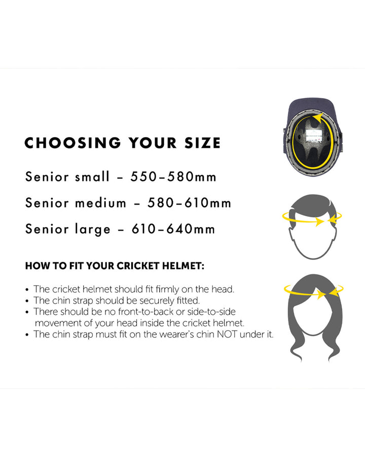 Masuri TF3D - T LIne Steel Senior Cricket Helmet - Navy