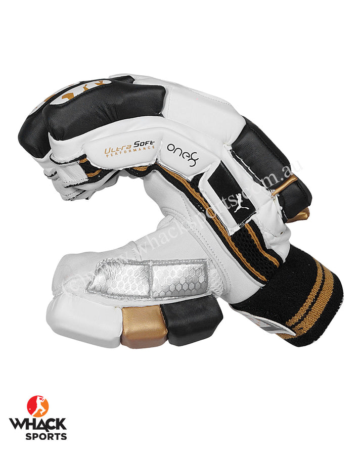 Puma One8 1 Cricket Batting Gloves - Black/Gold - Adult