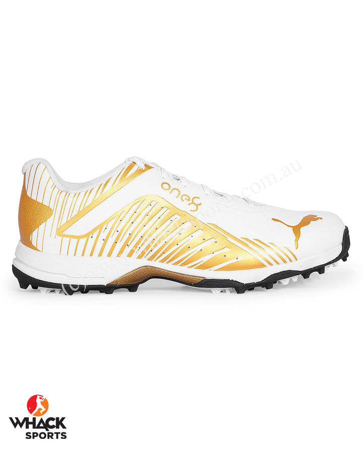 Puma 22 FH - Rubber Cricket Shoes - White/Gold