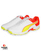Puma 19.2 Cricket Shoes - Steel Spikes - Red Blast Yellow Alert White