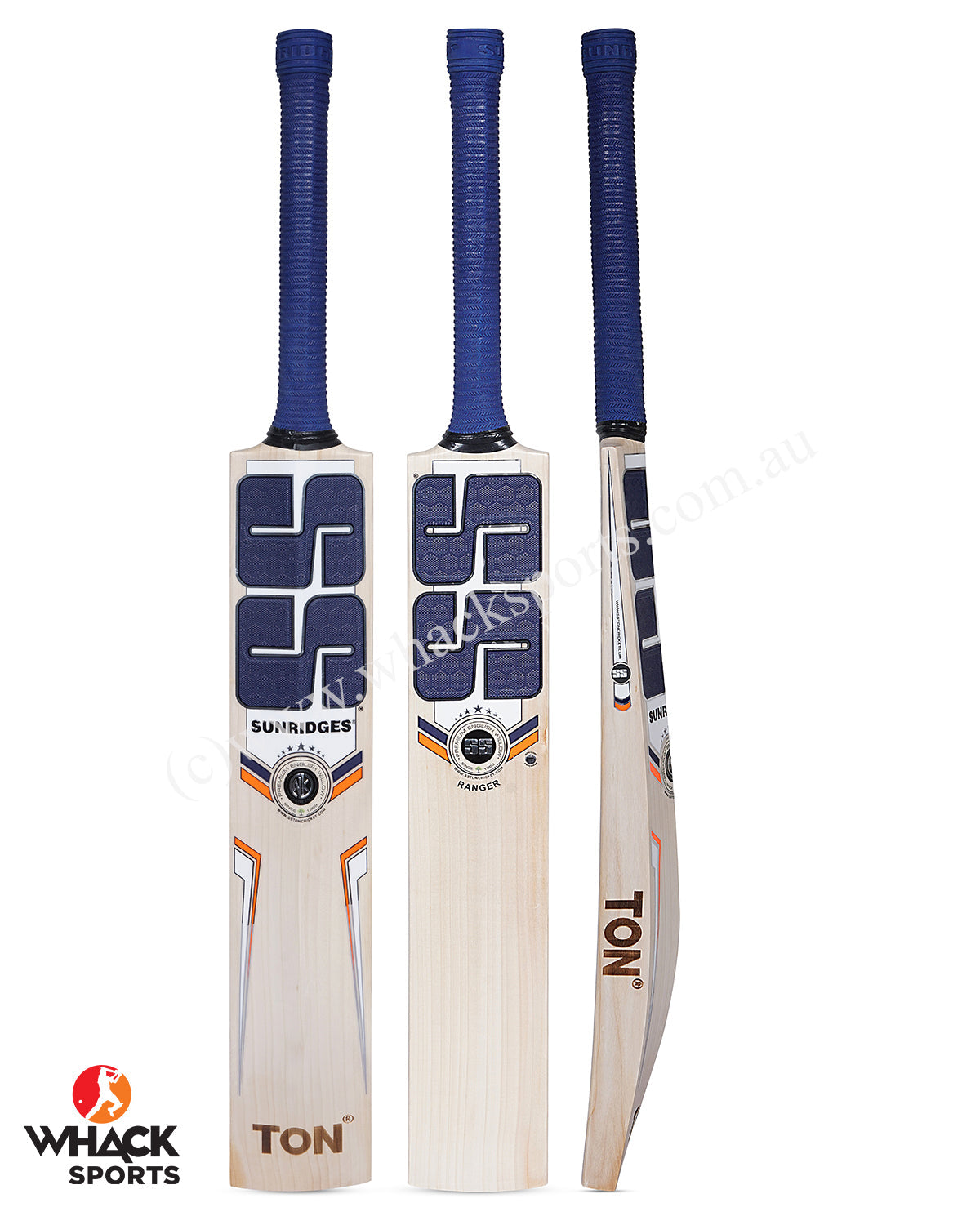 SS Ranger Grade 1 English Willow Cricket Bat - SH – WHACK Sports