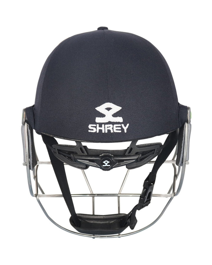 Shrey Koroyd Steel Visor Cricket Batting Helmet - Steel - Navy - Senior