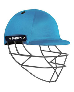 Shrey Performance Cricket Batting Helmet - Steel - Sky Blue - Boys/Junior