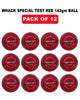 WHACK 4 Piece Special Test Leather Cricket Ball - 142gm - Red - Pack of 6x or 12x