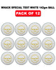 WHACK 4 Piece Special Test Leather Cricket Ball - 142gm - White - Pack of 6x or 12x