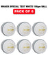 WHACK 4 Piece Special Test Leather Cricket Ball - 156gm - White - Pack of 6x or 12x