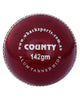 WHACK County Leather Cricket Ball - 2 Piece - 142gm - White/Red