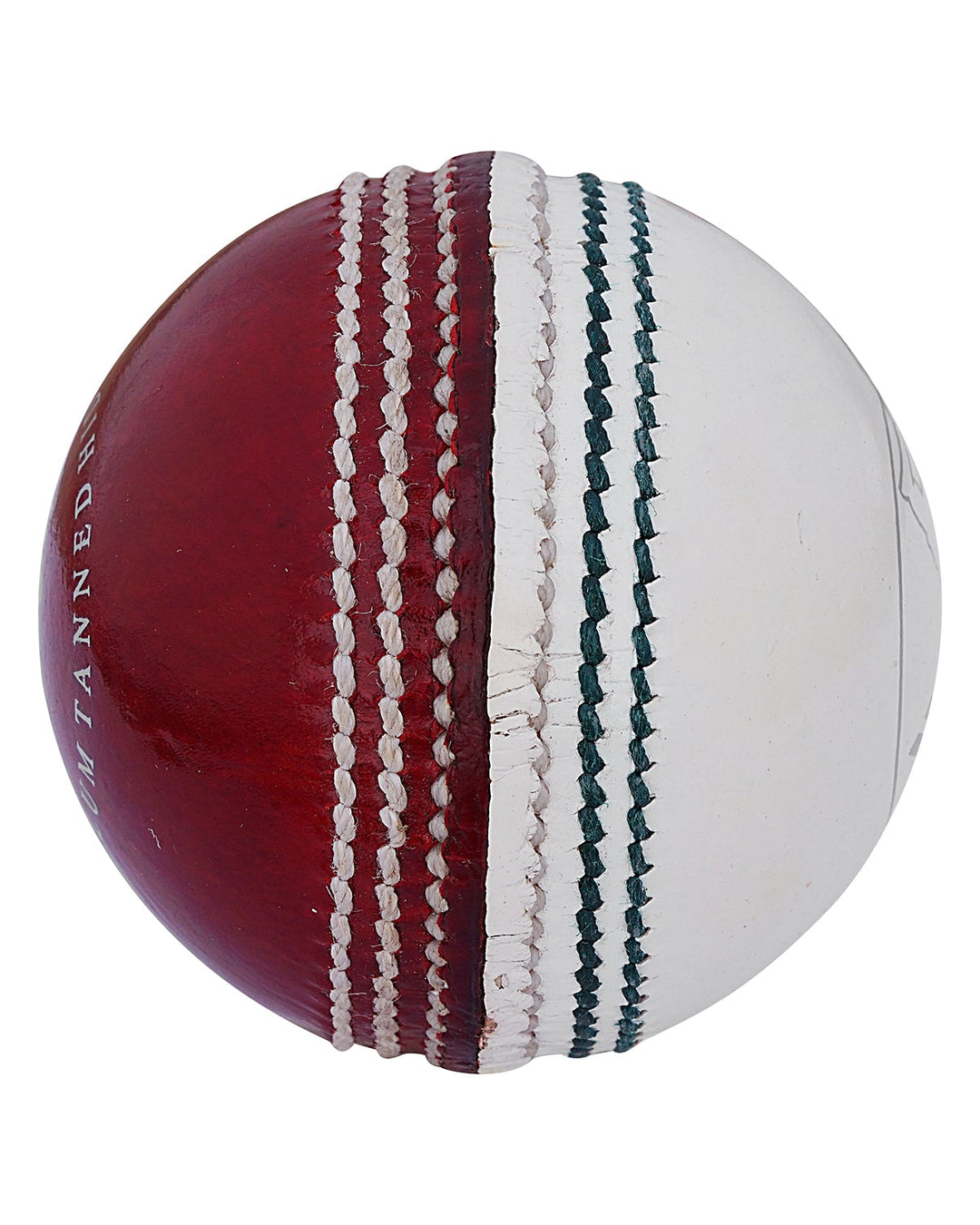 WHACK County Leather Cricket Ball - 2 Piece - 142gm - White/Red
