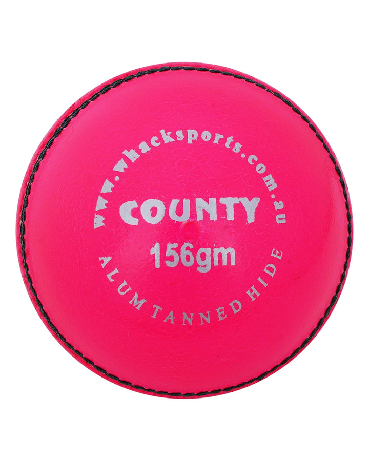 WHACK County Leather Cricket Ball - 2 Piece - 156gm - Pink