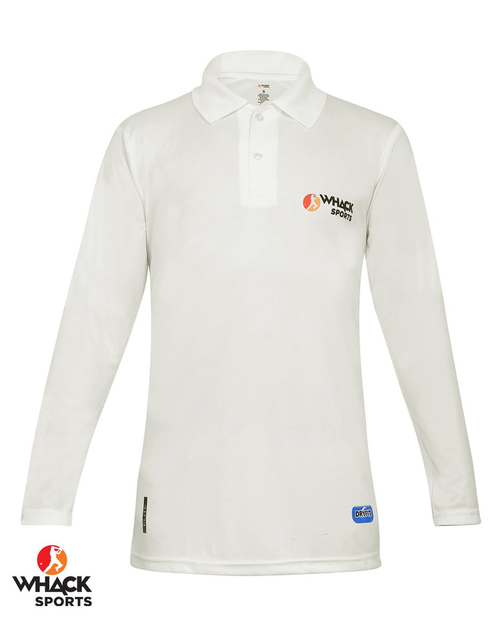 WHACK Elite Cricket Cream (Off White) Full Sleeve Shirt - Junior