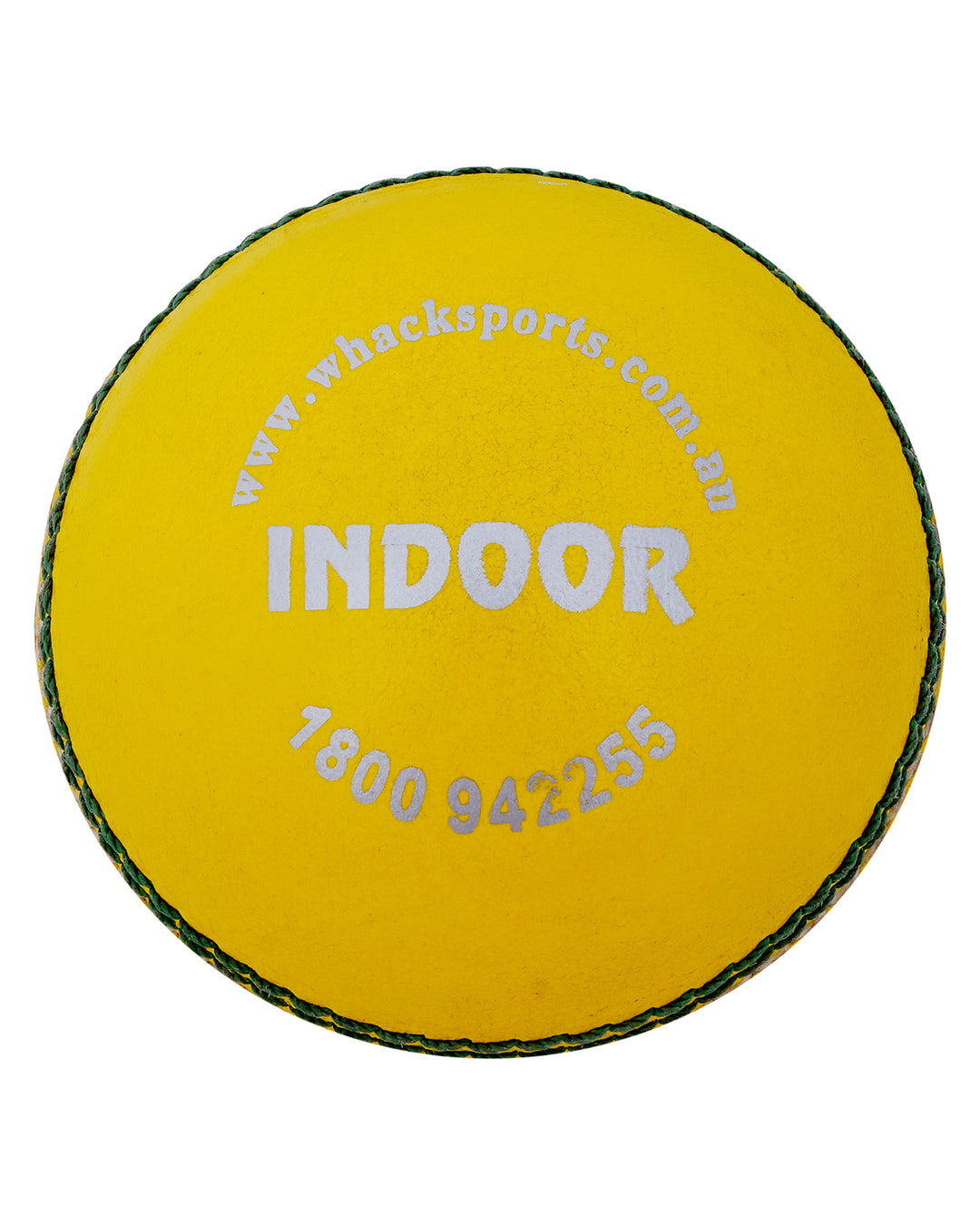 WHACK Indoor Leather Cricket Ball - Yellow