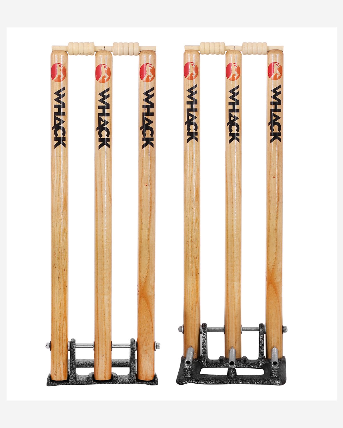 Spring Loaded Stump WHACK Wooden Spring Stump Set with Bails – WHACK Sports