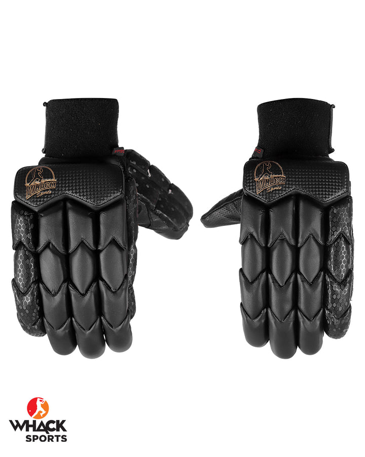 WHACK Player Test Grade Cricket Batting Gloves - Adult - Black