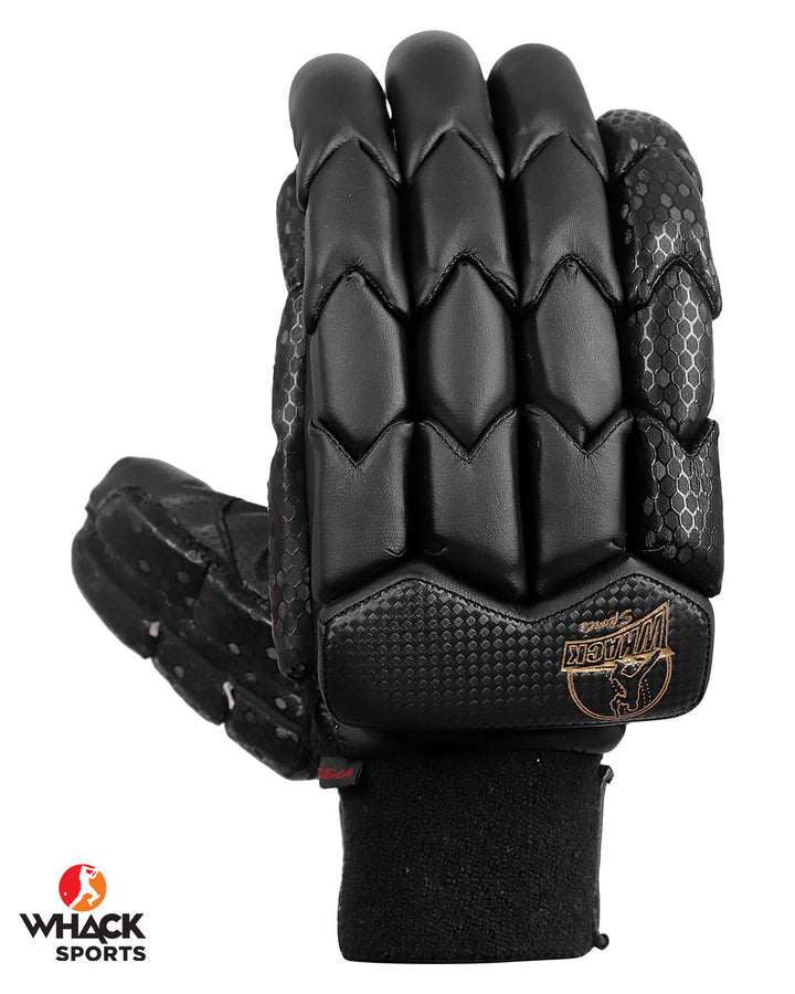 WHACK Player Test Grade Cricket Batting Gloves - Adult - Black