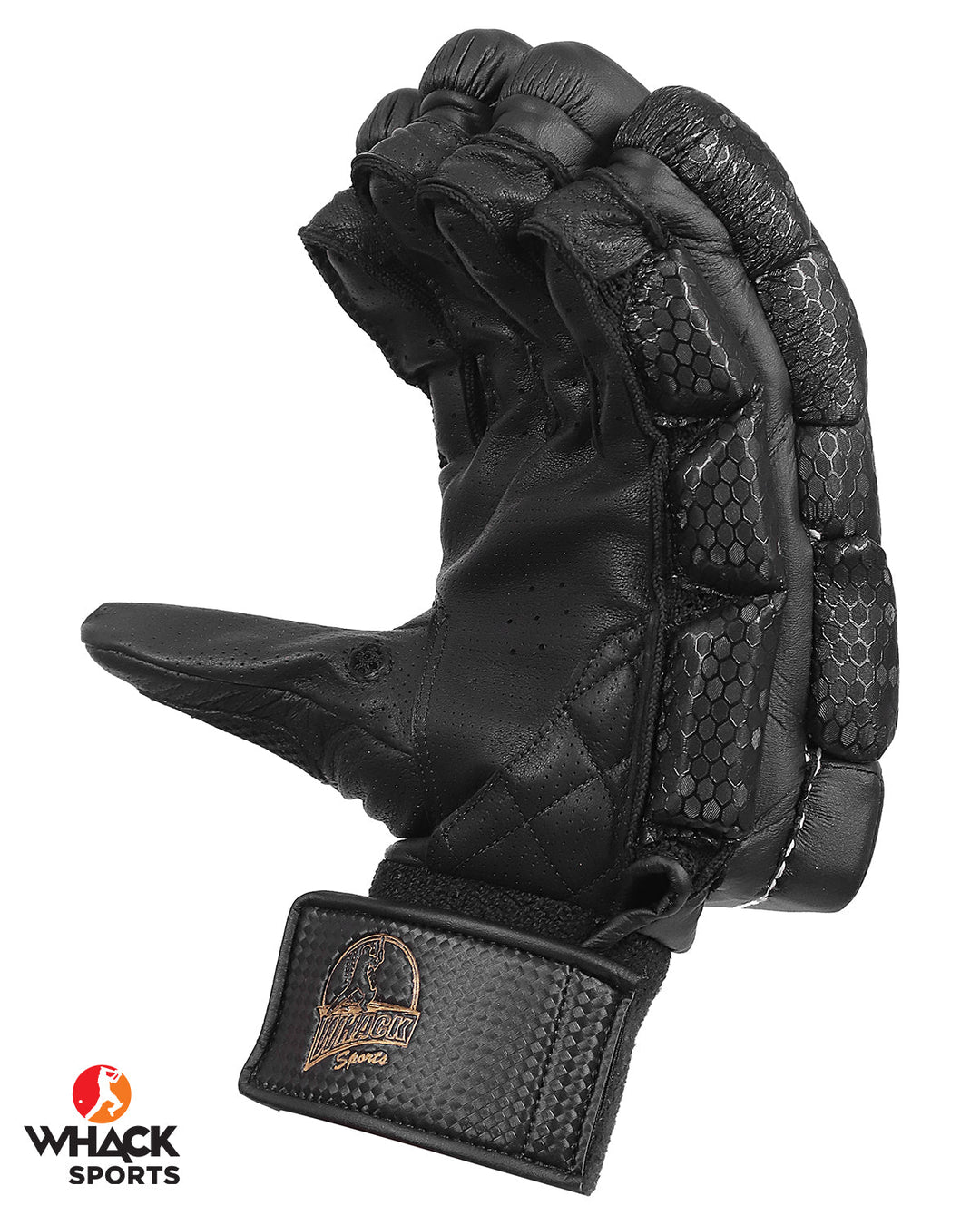 WHACK Player Test Grade Cricket Batting Gloves - Adult - Black