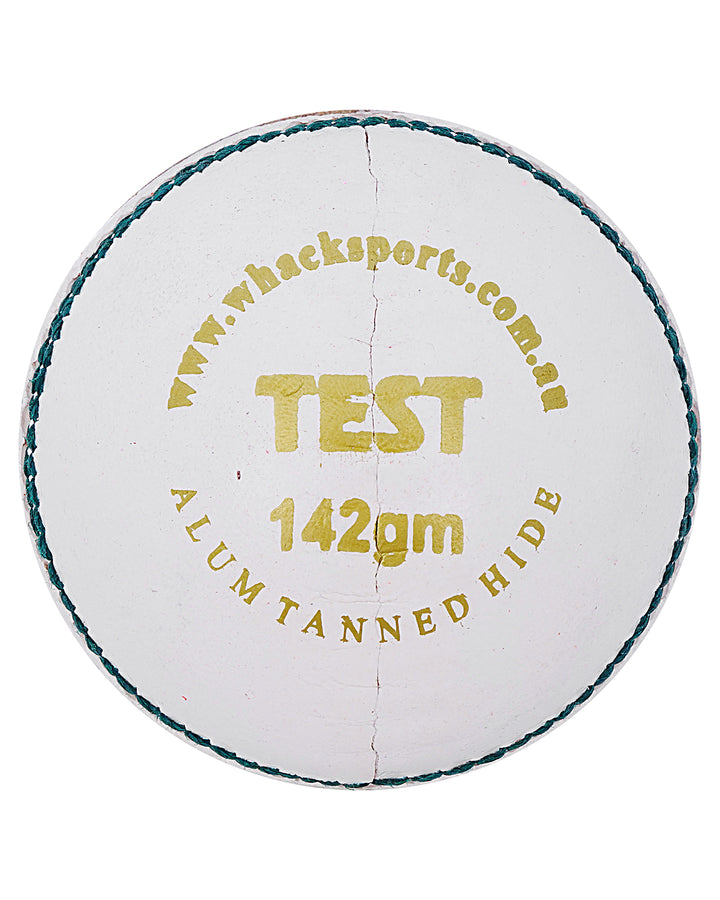 WHACK Test Leather Cricket Ball - 4 piece - 142gm - White