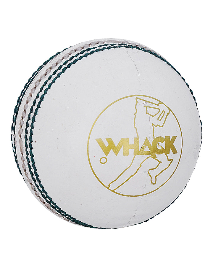 WHACK Test Leather Cricket Ball - 4 piece - 142gm - White