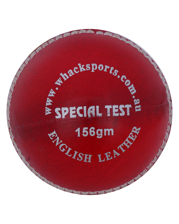 WHACK Special Test Leather Cricket Ball - 4 piece - 156gm - Red