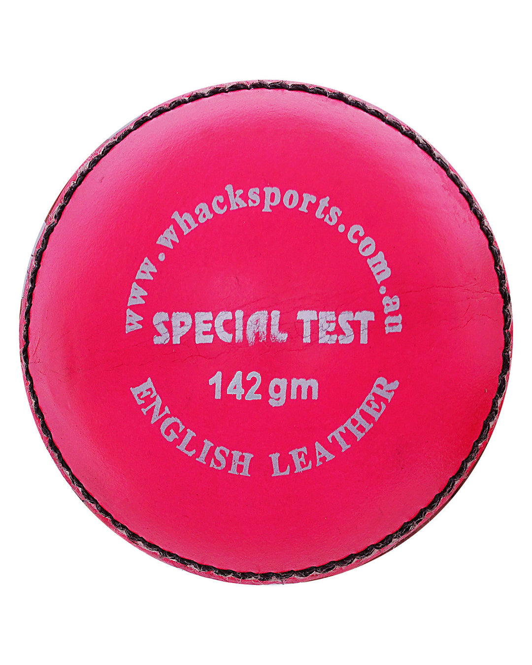 WHACK Special Test English Leather Cricket Ball - 4 piece - 142gm - Pink, view 2, pink