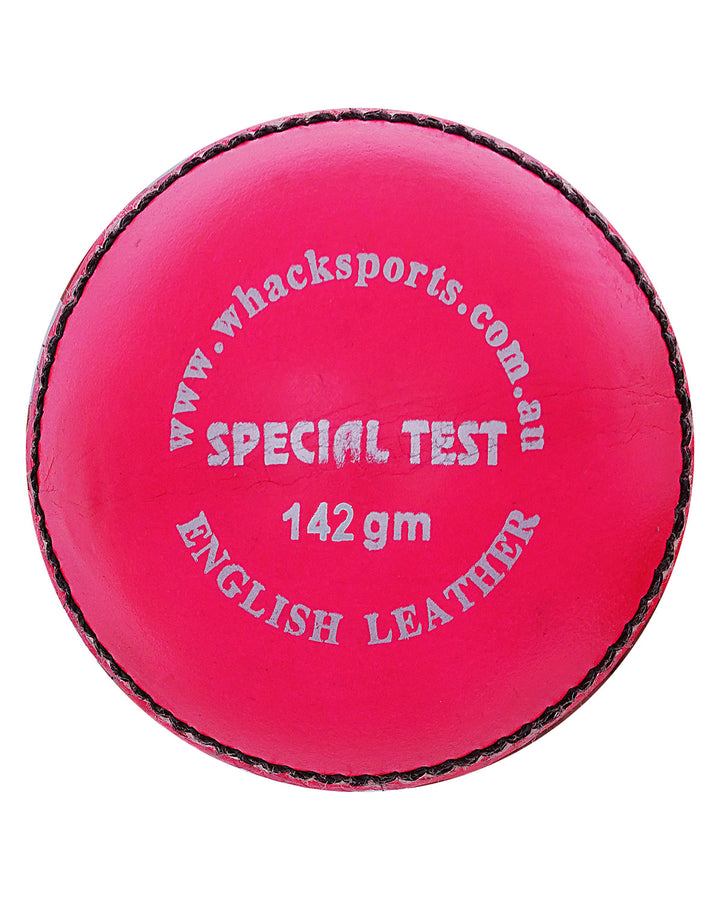 WHACK Special Test English Leather Cricket Ball - 4 piece - 142gm - Pink, view 2, pink
