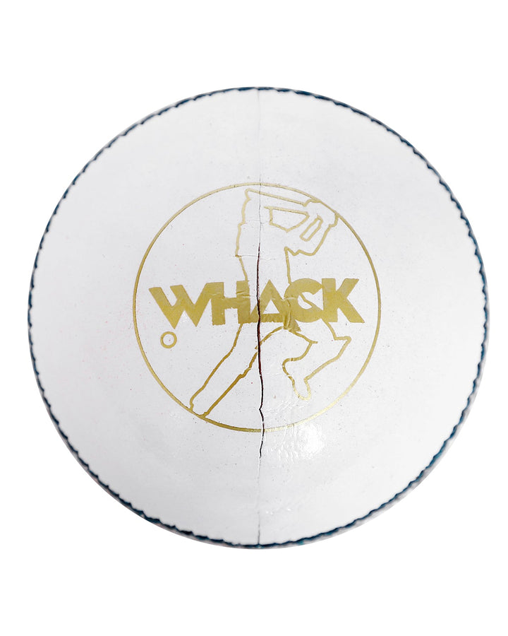 WHACK Test Leather Cricket Ball - 4 piece - 142gm - Red/White