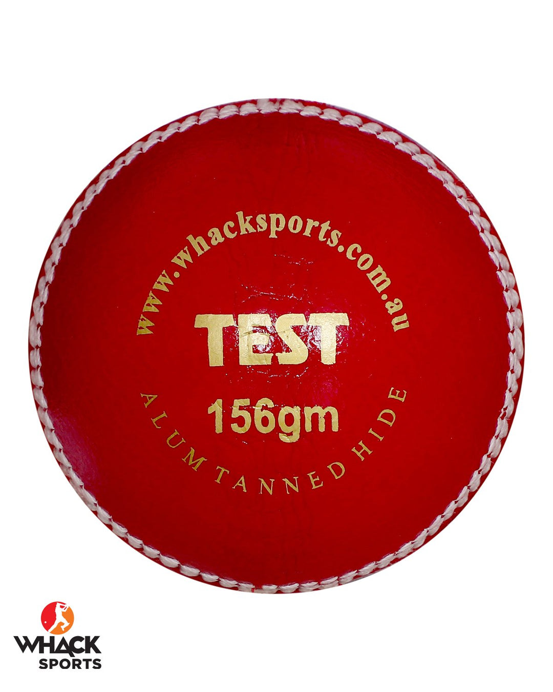 WHACK Test Leather Cricket Ball - 4 piece - 156gm - Red