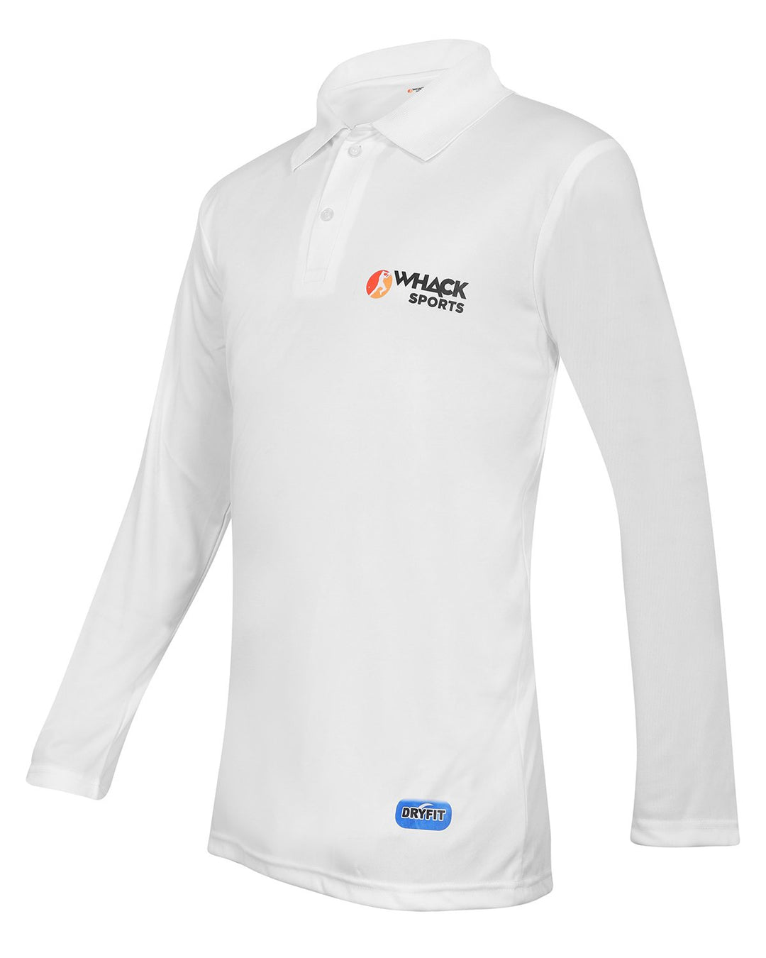 WHACK Elite Cricket Shirt - Full Sleeve - White - Senior