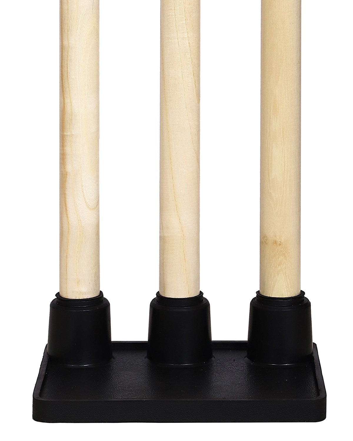 Whack Wooden Stump Set with Heavy Rubber Base (Flexi Stump) – WHACK Sports