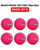 WHACK 4 Piece Special Test Leather Cricket Ball - 156gm - Pink - Pack of 6x or 12x