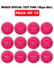 WHACK 4 Piece Special Test Leather Cricket Ball - 156gm - Pink - Pack of 6x or 12x
