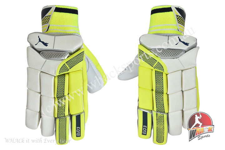 Puma Evo 3 Green Cricket Batting Gloves - Boys/Junior