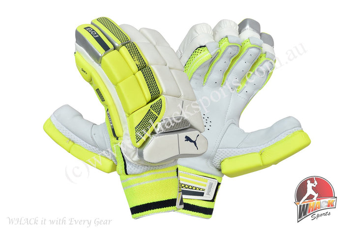 Puma Evo 3 Green Cricket Batting Gloves - Boys/Junior